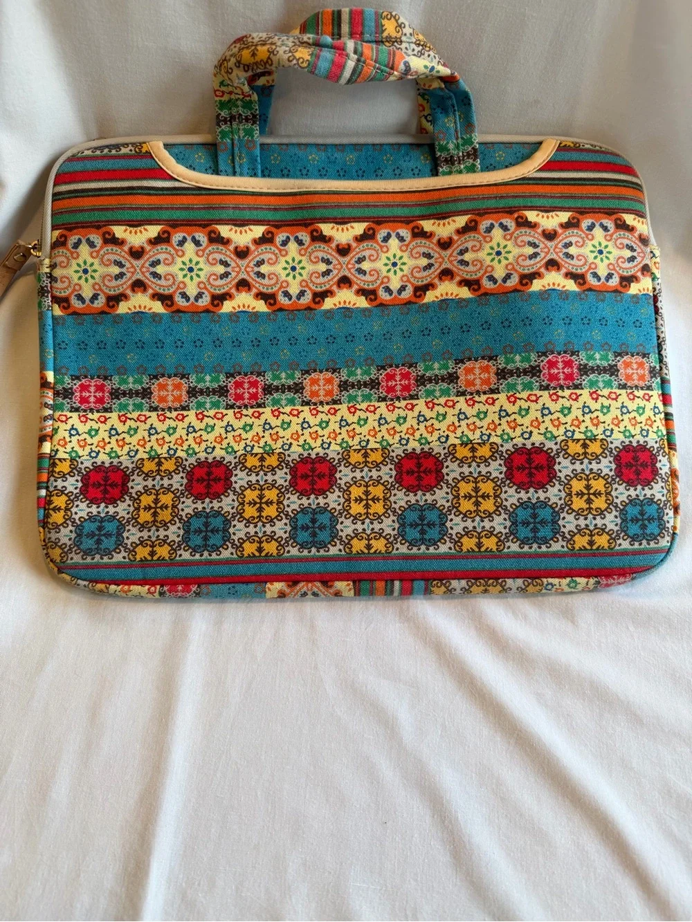 Kayond Boho Striped Multicolor Laptop Tote Bag